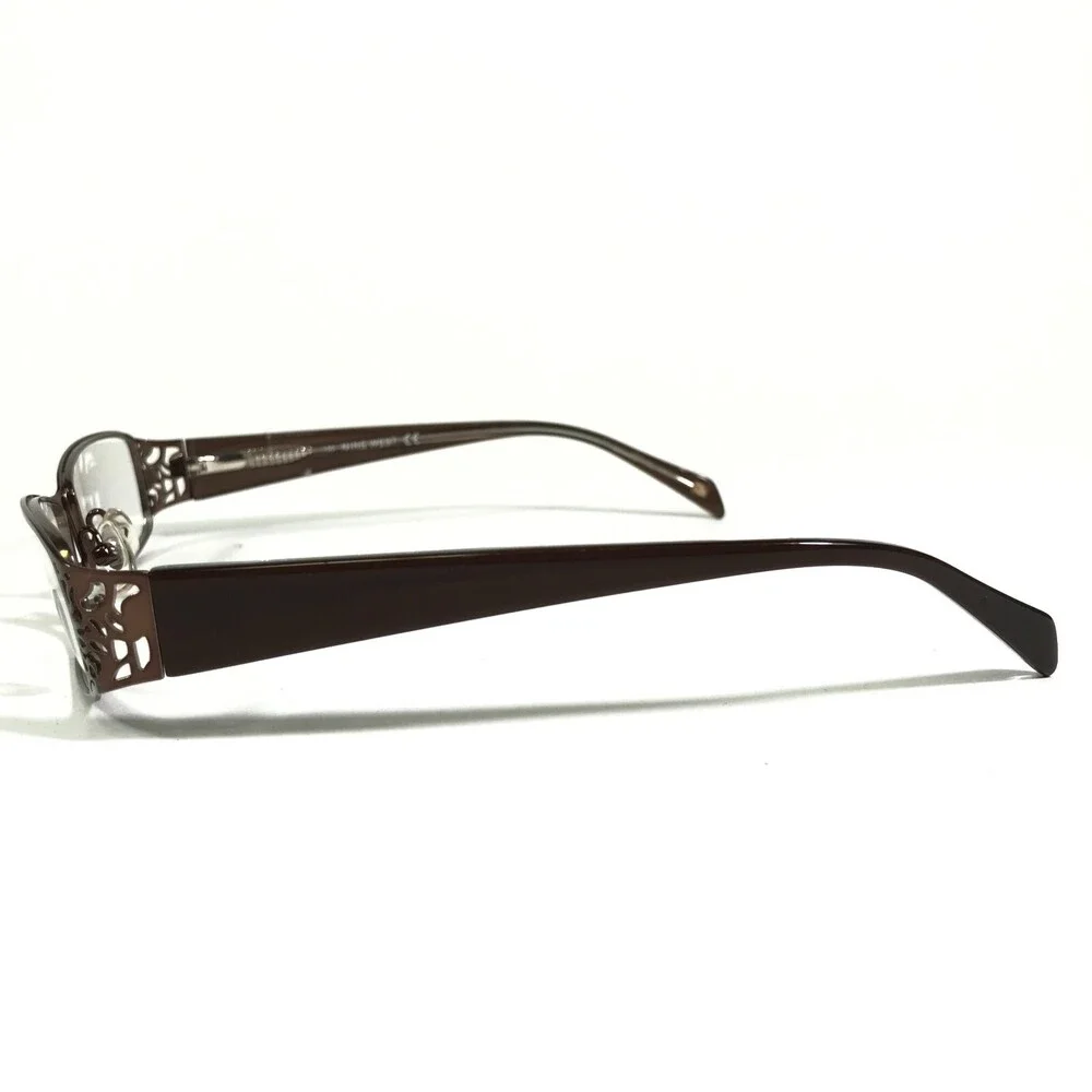 Nine West Eyeglasses Frames NW420 01R9 Brown Rectangular Full Rim 51-16-135